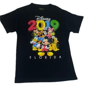 Retro Womens 2019 Disney World Florida Graphic Short Sleeve T-Shirt - Medium